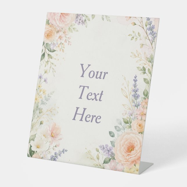 Spring Garden Wedding Table Sign (Front)