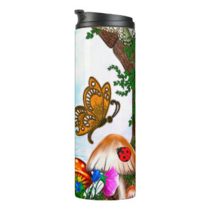 Spring Gardens Whimsical Fantasy Art Thermal Tumbler