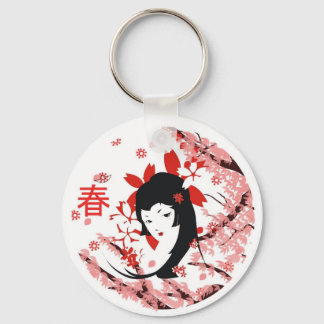 Spring Geisha keychain