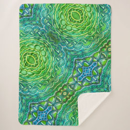 Spring Gems Sherpa Blanket