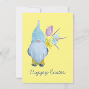 Spring Gnome Happy Easter Card