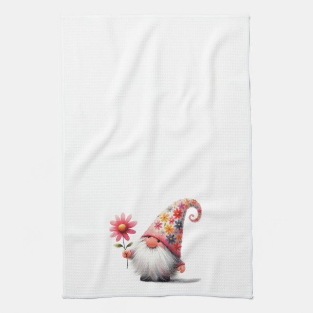 Spring Gnome Kitchen Towel (Vertical)