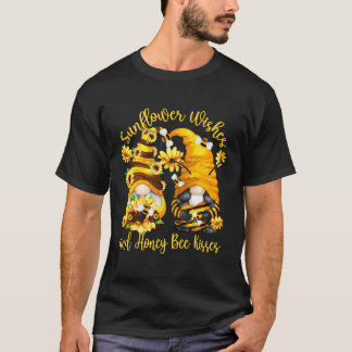 Spring Gnome Wishes And Honey Bee Kisses T-Shirt