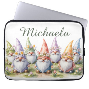 Spring Gnomes in a Meadow Laptop Sleeve