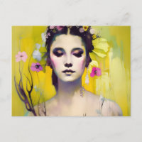 Spring Goddess Yellow Background