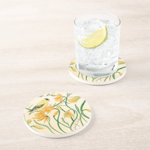 Spring Goldfinch coaster