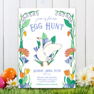 Spring Goose Easter Egg Hunt  Invitation