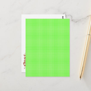 Spring Grass Colours of Spring Plaid Pattern Postcard