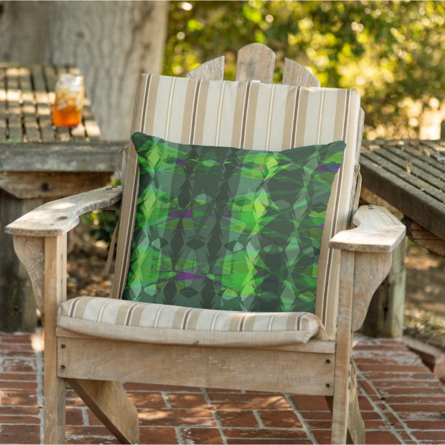 spring green 001 Throw Pillow (Chair)