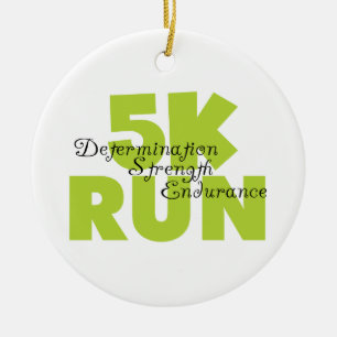 Spring Green 5K Run Ceramic Tree Decoration