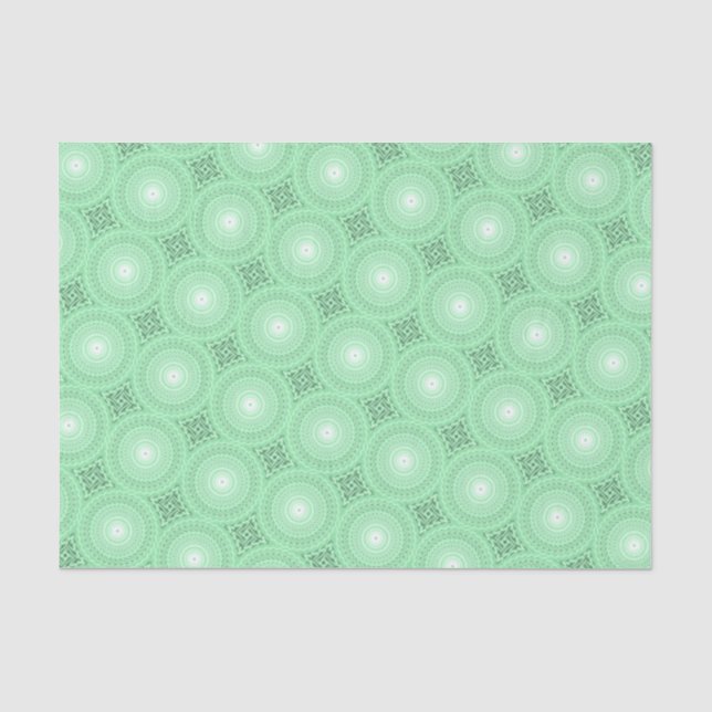 Spring green circles pattern tissue paper (Front)