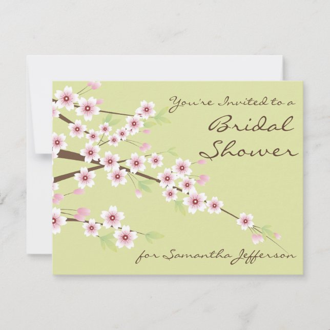Spring Green Custom Bridal Shower Invitation (Front)