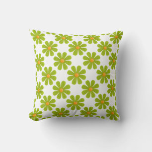 Spring green flowers for home decor cushion