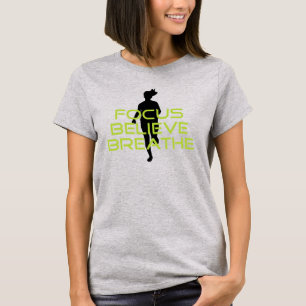 Spring Green Focus Believe Breathe T-Shirt