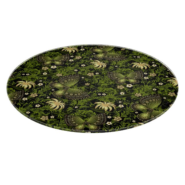 Spring Green-gold Pattern Cutting Board (Corner)