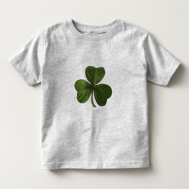 Spring Green Irish Shamrock Toddler T-Shirt (Front)
