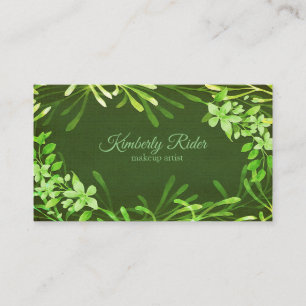 Spring Green Leaves Business Card