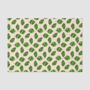 Spring Green Leaves Graphical Leaf Pattern Tissue Paper