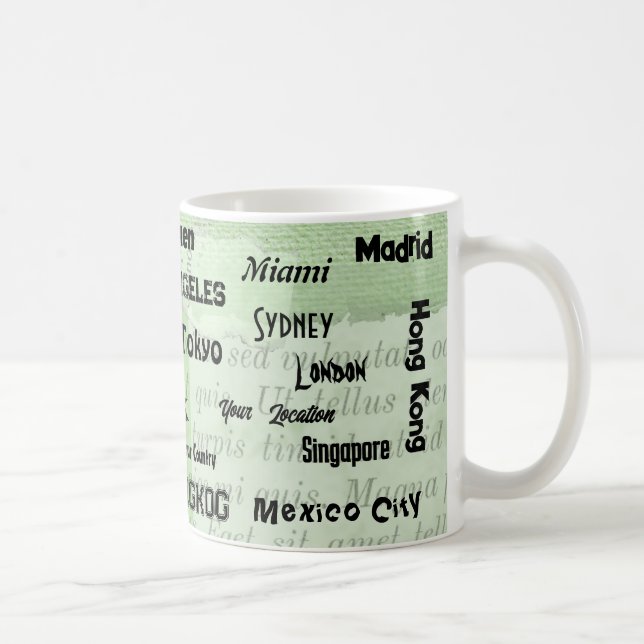 spring green Mega city  Coffee Mug (Right)