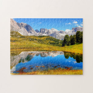Spring Green Mountain Photo Lake Spring Mountain Jigsaw Puzzle