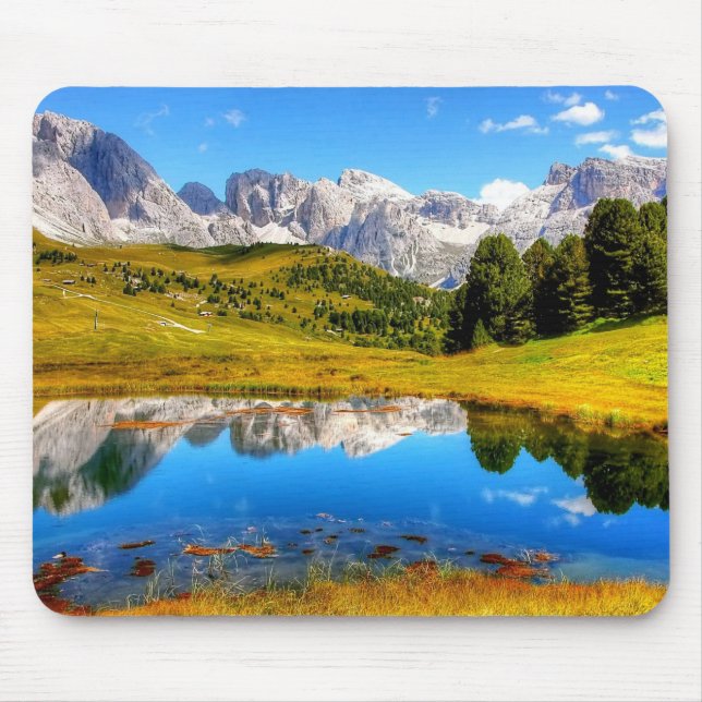 Spring Green Mountain Photo Lake Spring Mountain Mouse Pad (Front)
