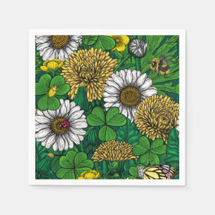 Spring green napkin