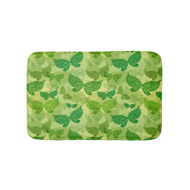Spring Green Pattern Bath Mat (Front)