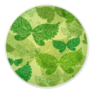 Spring Green Pattern Ceramic Knob