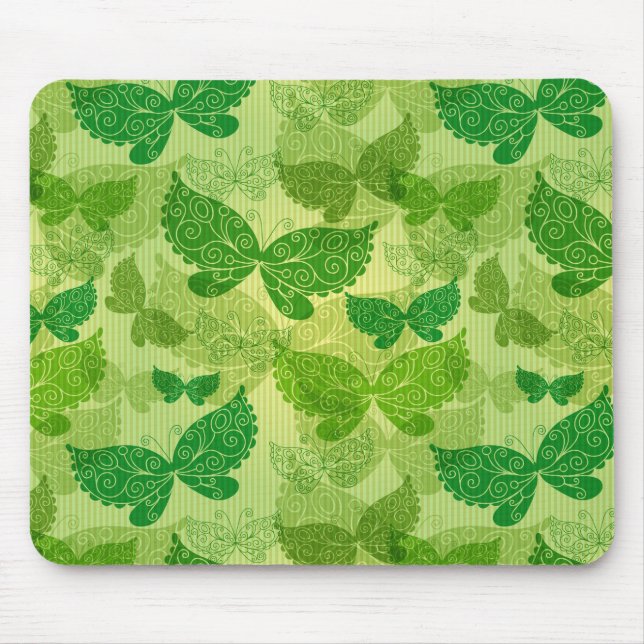 Spring Green Pattern Mouse Pad (Front)