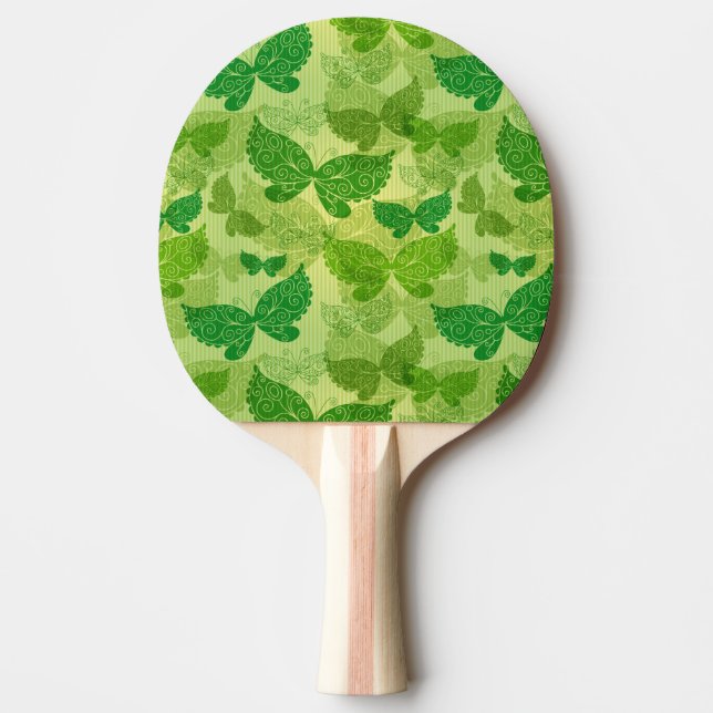 Spring Green Pattern Ping Pong Paddle (Front)