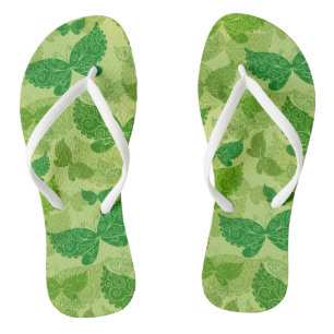 Spring Green Pattern Thongs