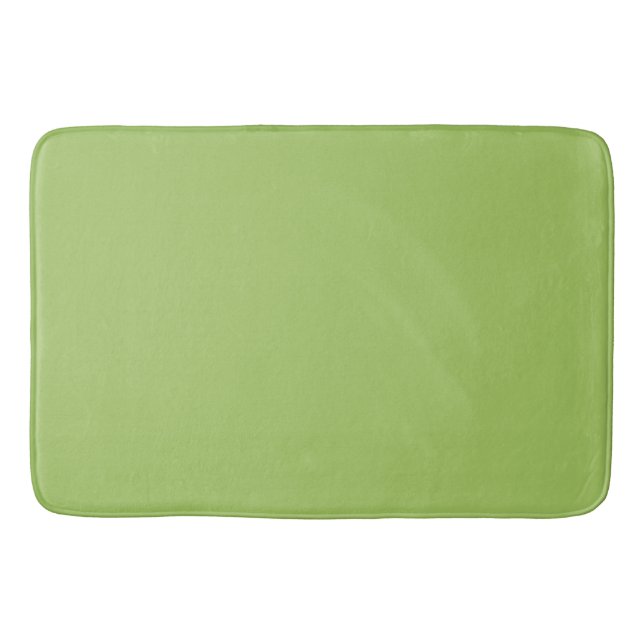 Spring Green, Plain Light Green, Solid Light Green Bath Mat (Front)
