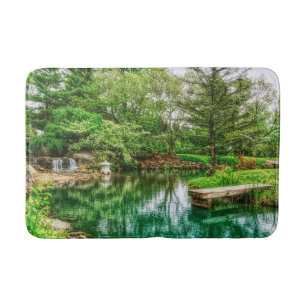 Spring Green Reflections Bath Mat