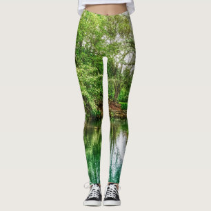 Spring Green Reflections Leggings