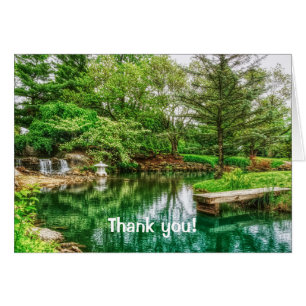 Spring Green Reflections Thank You Card