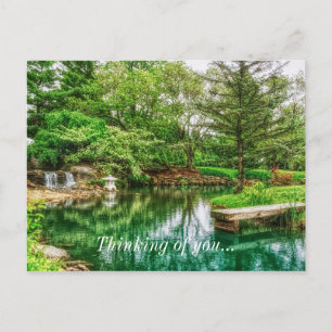 Spring Green Reflections Thinking Of You Postcard
