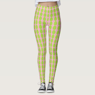 Spring Green Striped Easter Egg Leggings
