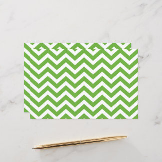 Spring Green & White Chevron Wedding Cardstock