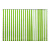 Spring Green White Stripe Kitchen Patio Table Placemat (Front)