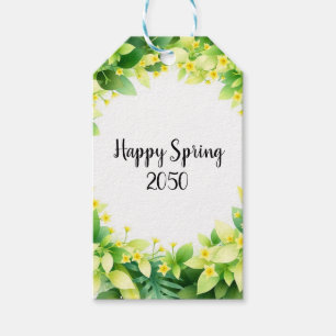 Spring Greenery Wreath Easter Gift Tags