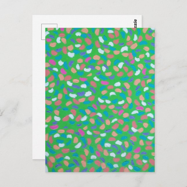 Spring Greens Painterly Art  Postcard (Front/Back)