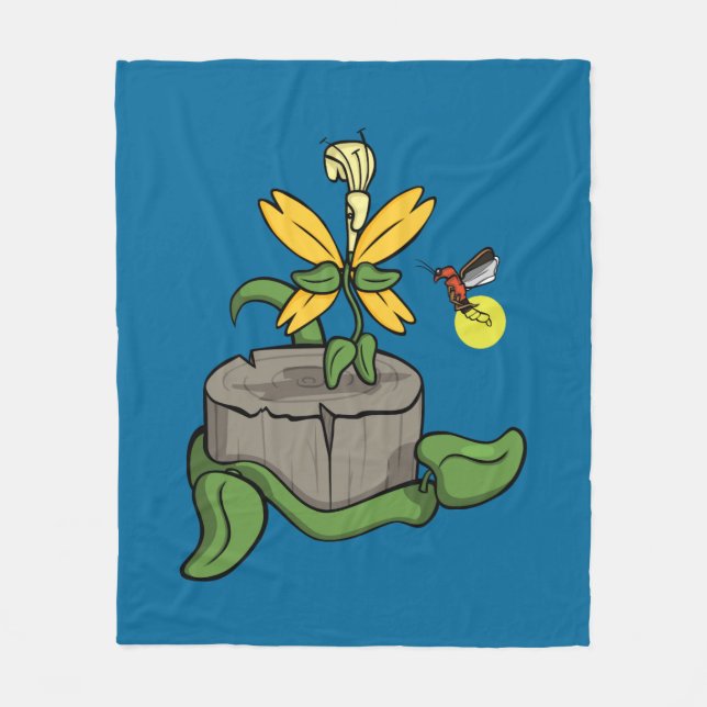Spring Greets Summer Fleece Blanket (Front)
