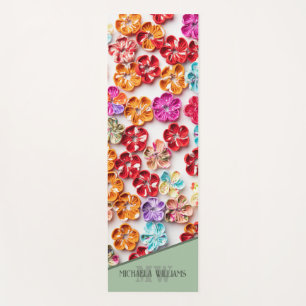 Spring Handmade sewn fabric Flowers Multicolor Yoga Mat