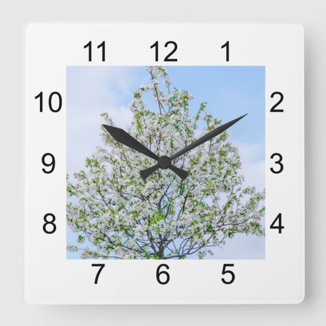 Spring - Happy Easter Square Wall Clock (Front)