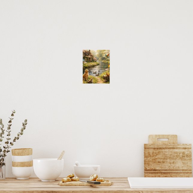Spring Harmony by the River  Poster (Kitchen)