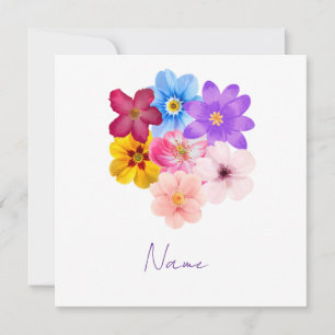 Spring Harmony - Mixed Watercolor Flower Bouquet Invitation