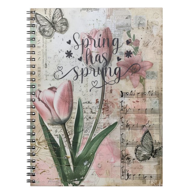 Spring Has Sprung: A Floral-Inspired Notebook (Front)