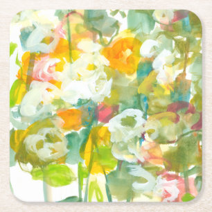 Spring has Sprung II Square Paper Coaster