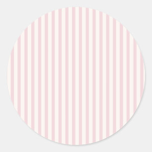 Spring Heritage Stripes Soft Blush Classic Round Sticker