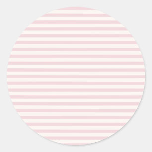 Spring Heritage Stripes Soft Blush ll Classic Round Sticker